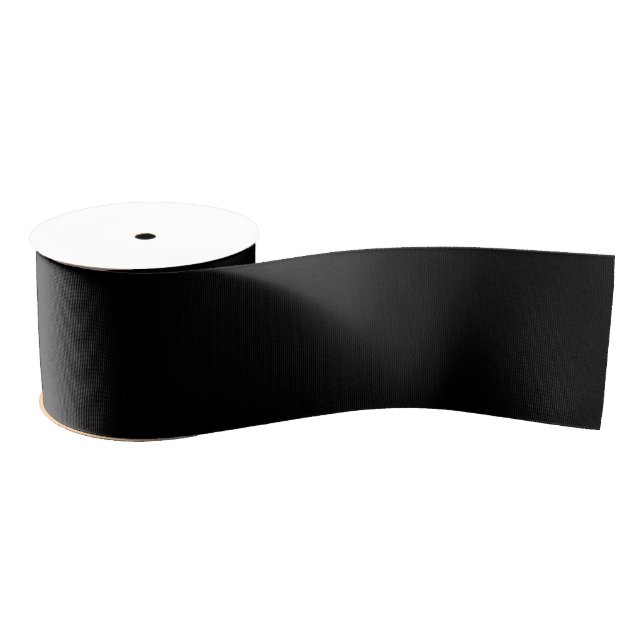 Elegant Solid Black Grosgrain Ribbon (Spool)