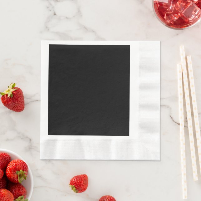 Elegant Solid Black Napkins (Insitu)