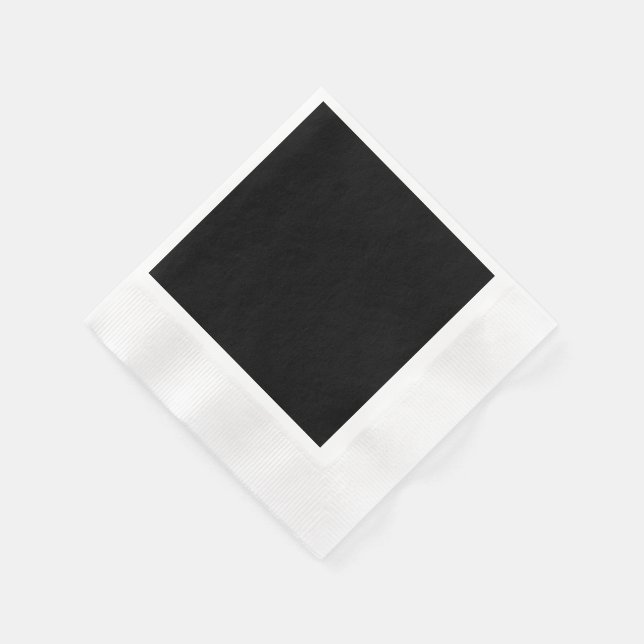 Elegant Solid Black Napkins (Corner)