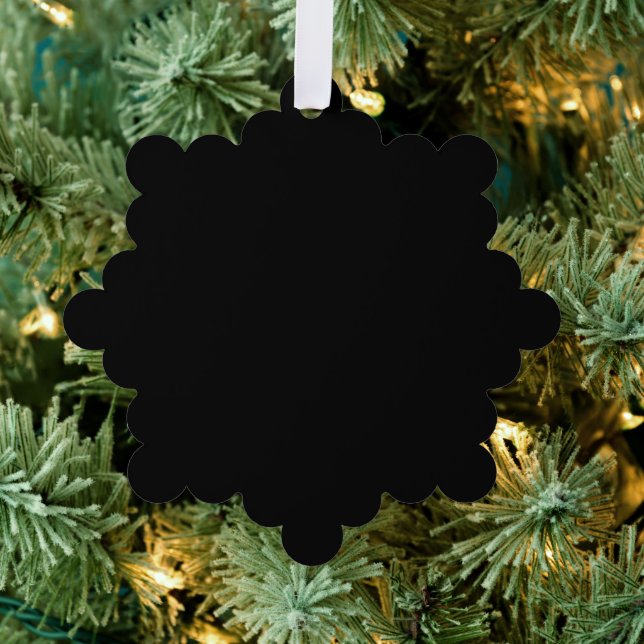 Elegant Solid Black Ornament Card (Insitu (Tree))