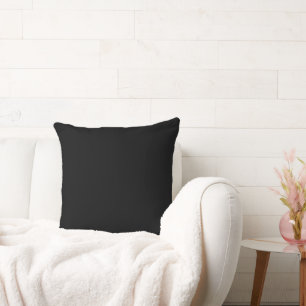 Elegant Solid Black Throw Pillow