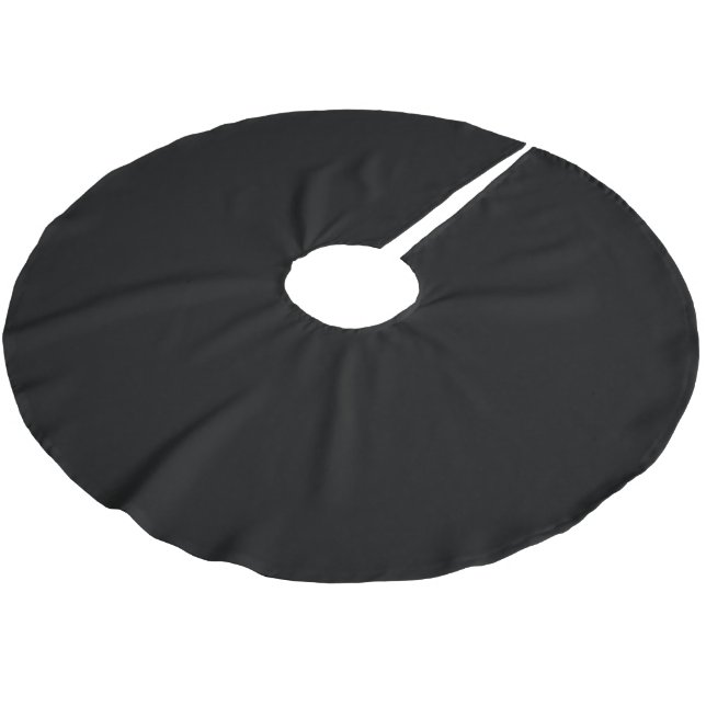 Elegant Solid Black Tree Skirt for Festive Decor