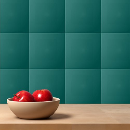 Elegant solid color plain Alpine Green Ceramic Tile