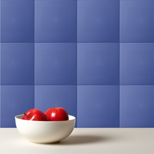 Elegant solid color plain Amparo Blue Ceramic Tile
