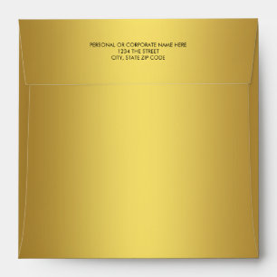 Elegant Solid Gold Linen Envelope