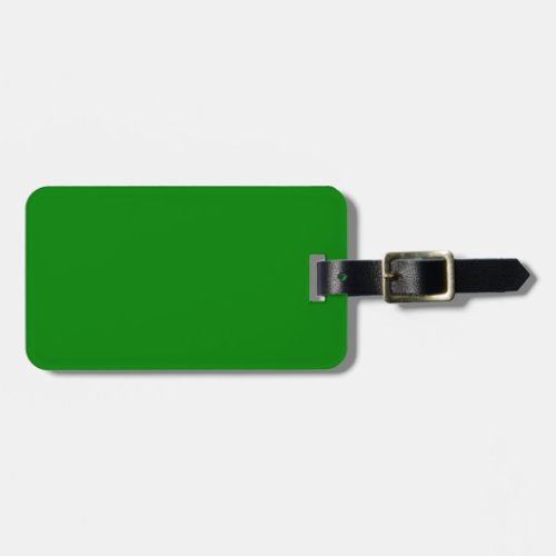Elegant Solid Green Fashionable Color Background Luggage Tag