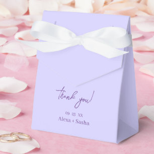 Elegant Solid Purple Lavender Favor Boxes