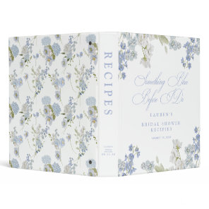 Elegant Something Blue Before I Do Bridal Shower 3 Ring Binder