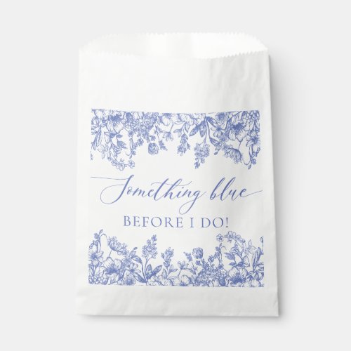 Elegant Something Blue Before I do Bridal Shower Favor Bag