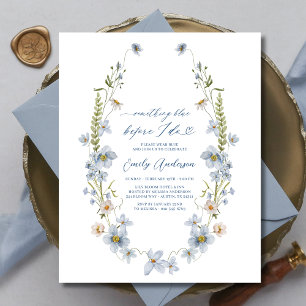 Elegant Something Blue Before I Do Bridal Shower Flyer