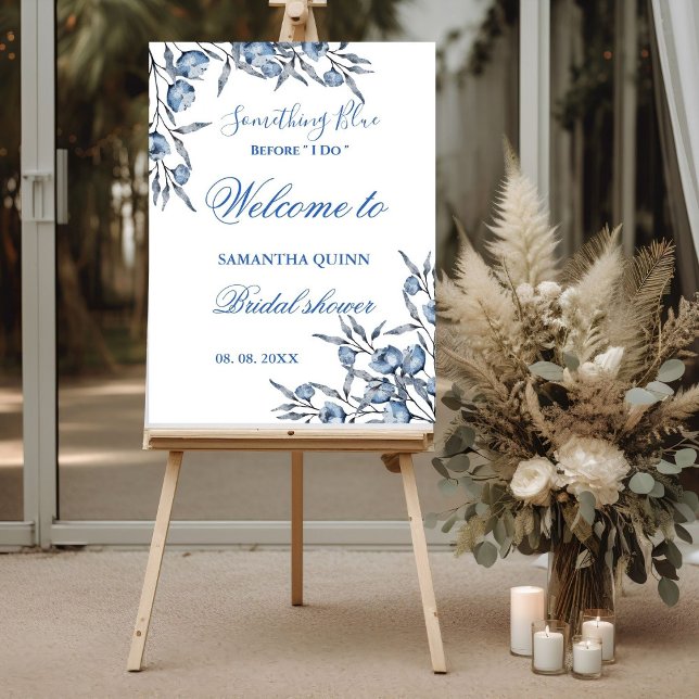Elegant Something Blue Before I Do Bridal Shower Foam Board (Creator Uploaded)