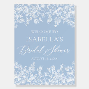 Elegant Something Blue Before I Do Bridal Shower Foam Board