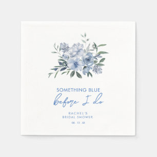 Elegant Something Blue Before I Do Bridal Shower Napkins
