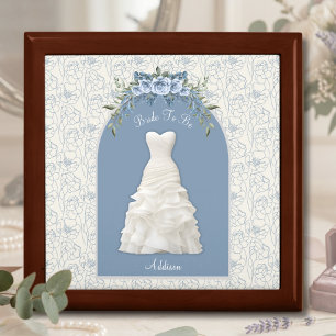 Elegant Something Blue Bride To Be Luxe Jewelry Gift Box
