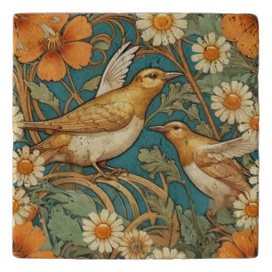 Elegant Songbird Decorative Ceramic Tile Trivet
