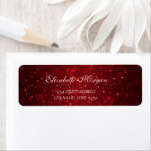 Elegant Sophisticated Bokeh Red Address Label | Zazzle