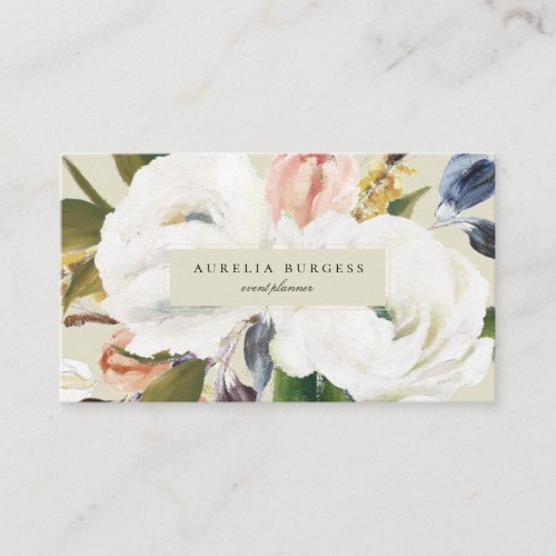 Elegant Sophisticated Botanical Floral Business Card