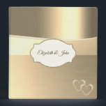 Elegant Sophisticated,Chic ,Faux Gold Hearts Binder<br><div class="desc">Elegant sophisticated faux gold design with hearts.</div>