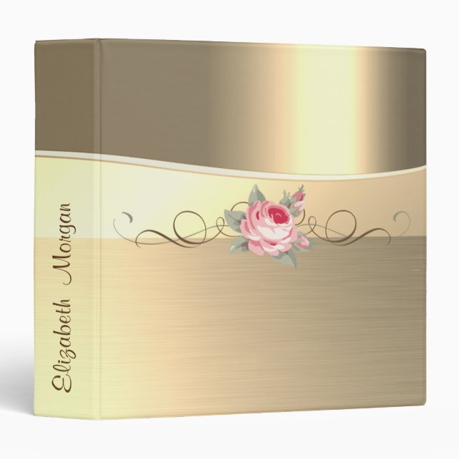 Elegant Sophisticated,Chic ,Flower Binder (Front/Spine)