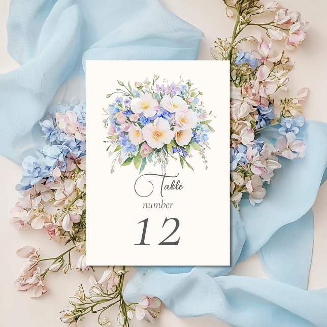 Elegant Sophisticated Floral Wedding Table Number (Creator Uploaded)