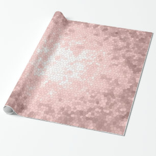 elegant sophisticated girly rose gold pattern wrapping paper