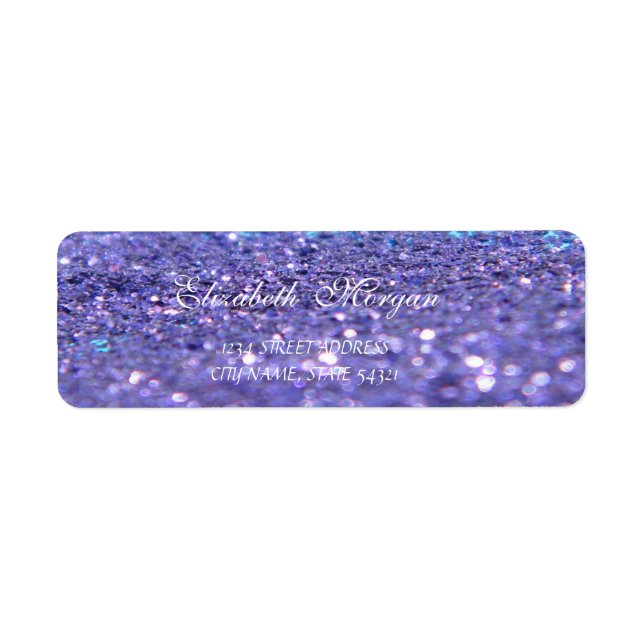 Elegant Sophisticated  Glitter Bokeh Address Label (Front)