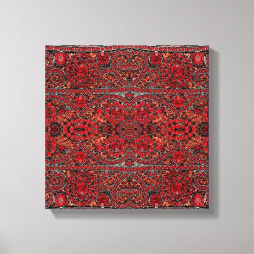 elegant sophisticated gold ruby red burgundy  canvas print