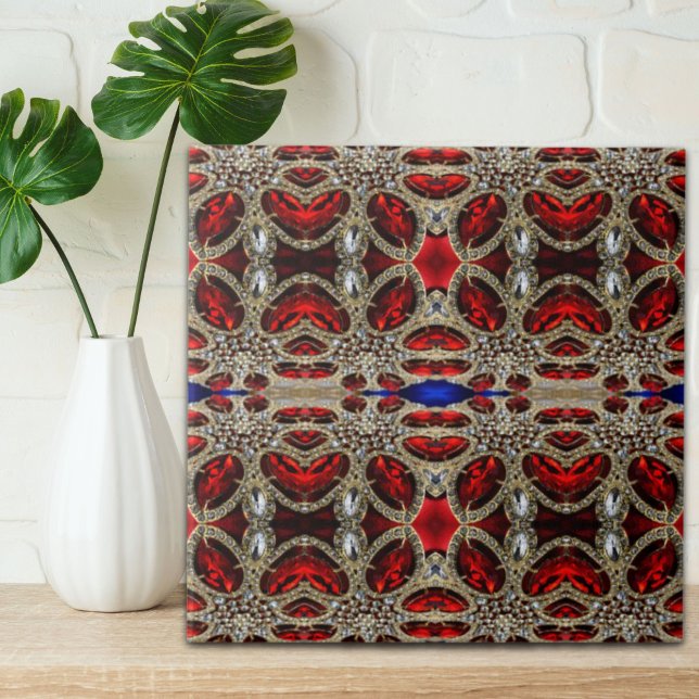 elegant sophisticated gold ruby red burgundy  ceramic tile (elegant sophisticated gold ruby red burgundy ceramic tile)