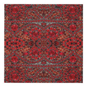 elegant sophisticated gold ruby red burgundy  faux canvas print