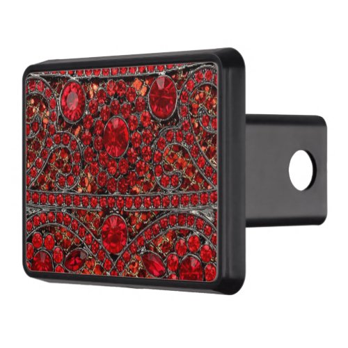 elegant sophisticated gold ruby red burgundy  hitch cover