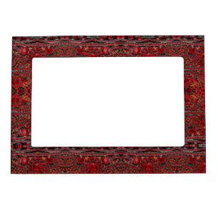 elegant sophisticated gold ruby red burgundy  magnetic frame