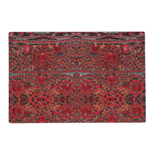 elegant sophisticated gold ruby red burgundy  placemat