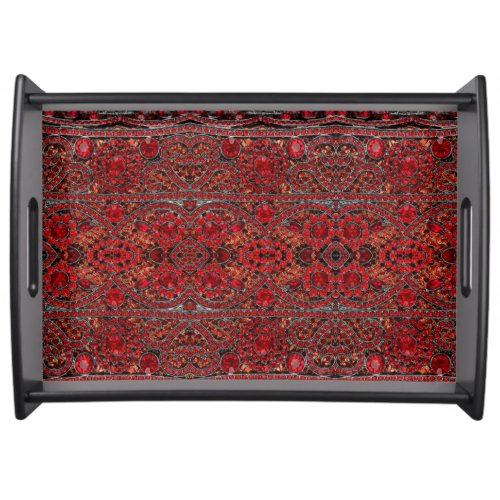 elegant sophisticated gold ruby red burgundy  serving tray