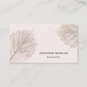 Elegant Sophisticated Golden Leaf Business Card
