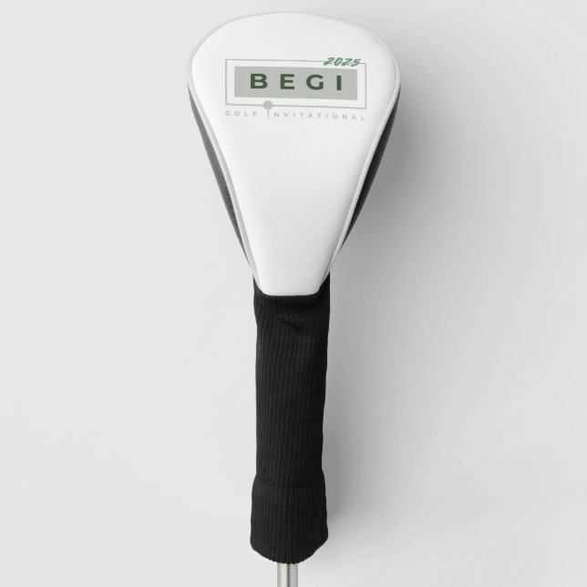 Elegant Sophisticated Golf Invitational Logo Head Cover (Front)