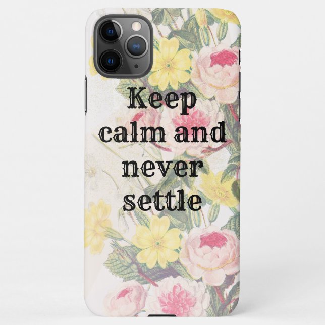Elegant Sophisticated Inspirational Message iPhone Case (Back)