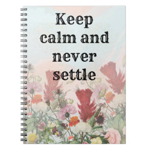 Elegant Sophisticated Inspirational Message Notebook