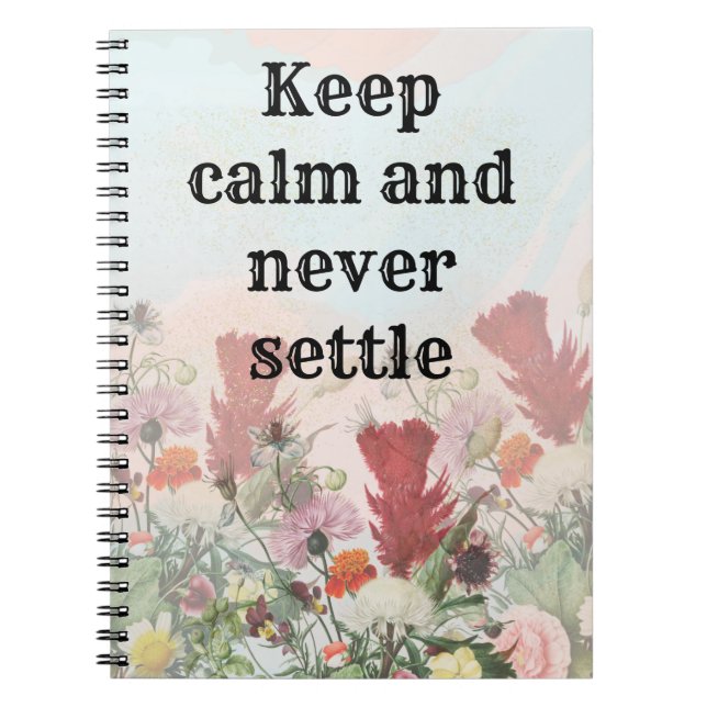 Elegant Sophisticated Inspirational Message Notebook (Front)