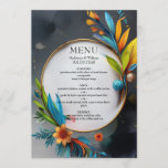 Elegant Sophisticated Luxury Botanical Wedding Menu