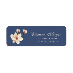 Elegant Sophisticated Magnolia Address Label