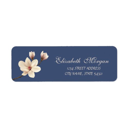 Elegant Sophisticated Magnolia  Address Label