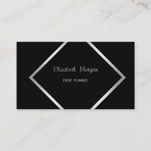 Elegant Sophisticated Minimalist GeometricBlack Business Card