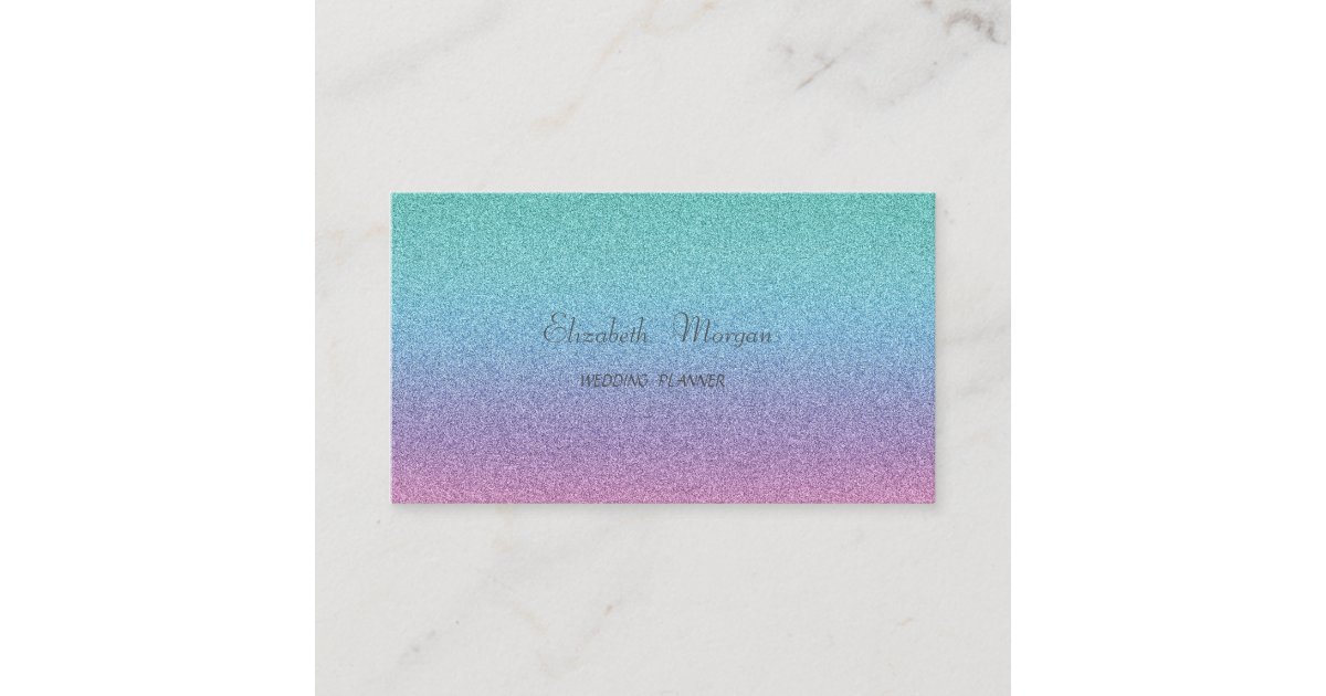 Elegant Sophisticated Modern Glitter Ombre Business Card | Zazzle