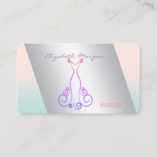 Elegant Sophisticated Modern Professional,Dress Business Card (Front)
