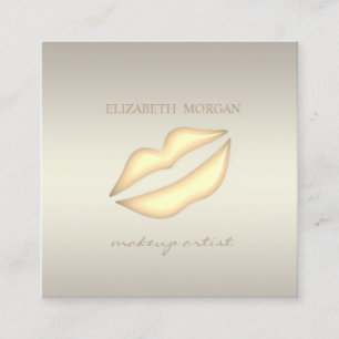 Elegant Sophisticated Modern Stylish,Lips Square Business Card