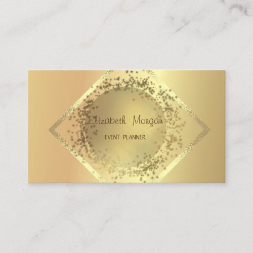 Elegant Sophisticated Professional Geometric Gold Business Card