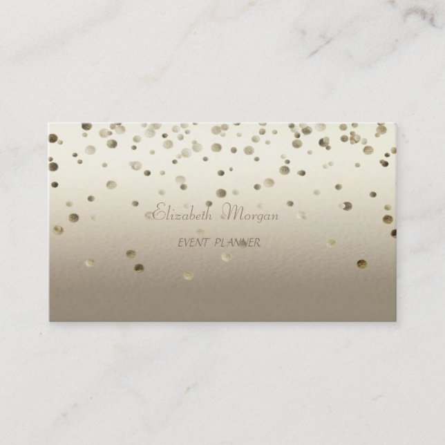 Elegant Sophisticated ,Simple,Confetti Business Card (Front)