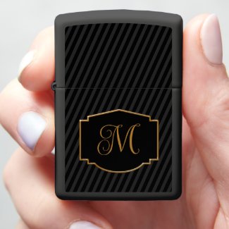 Elegant, Sophisticated Striped Monogram