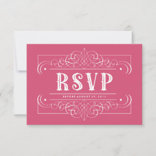 Elegant South Western Pink RSVP Card