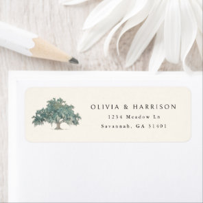 Elegant Southern Oak Tree Custom Address Label